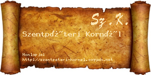 Szentpéteri Kornél névjegykártya